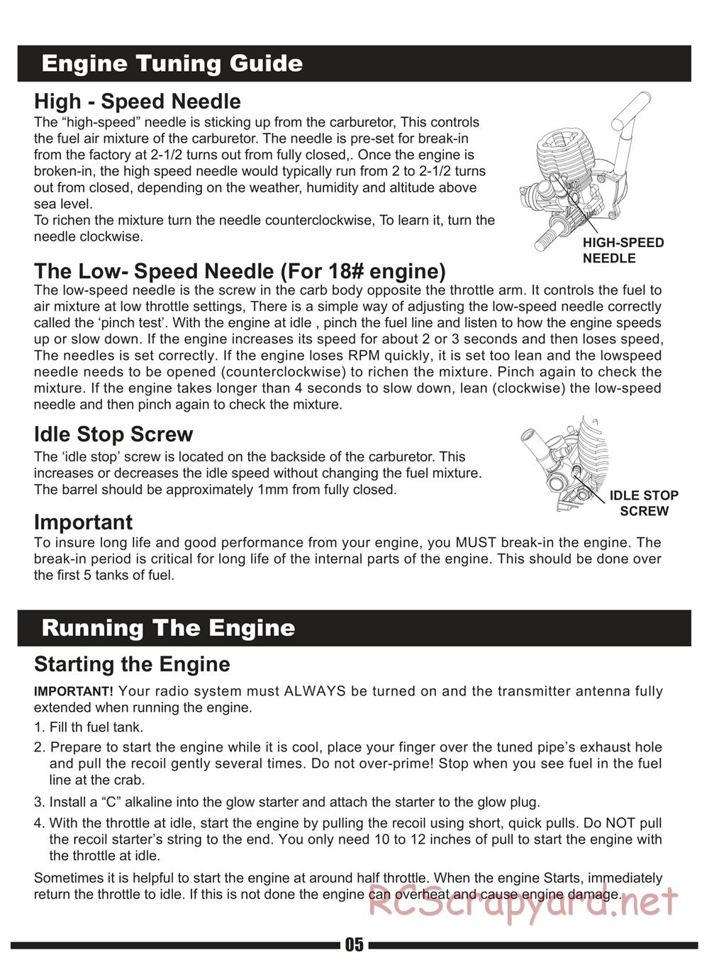 Himoto Racing - Mega P MXT-2S - HI904T - Manual - Page 6