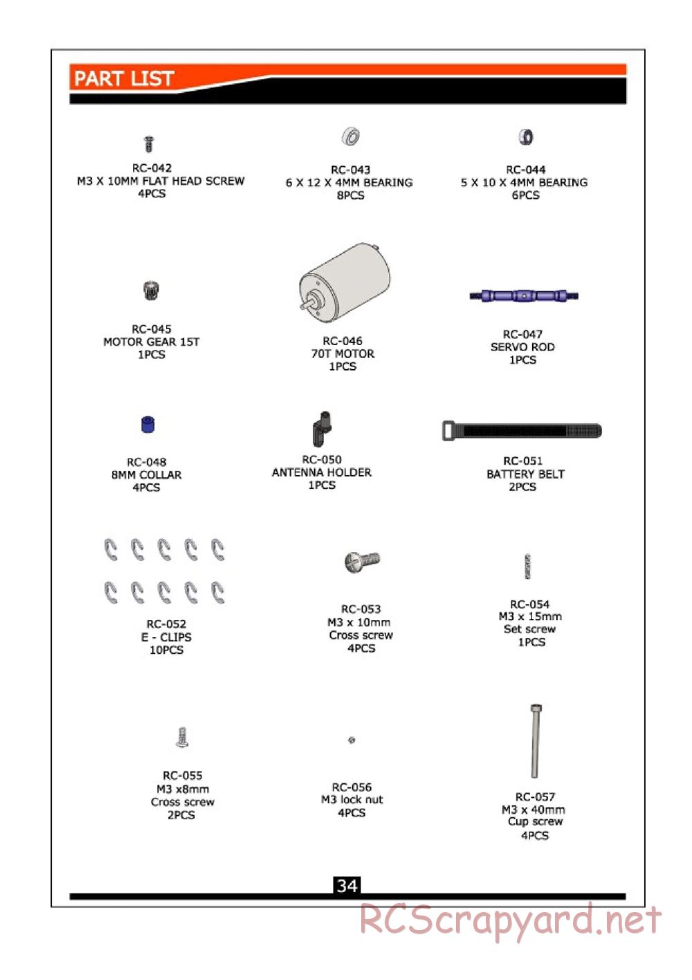 Himoto Racing - Rock Crusher RCF-1 - Manual - Page 35