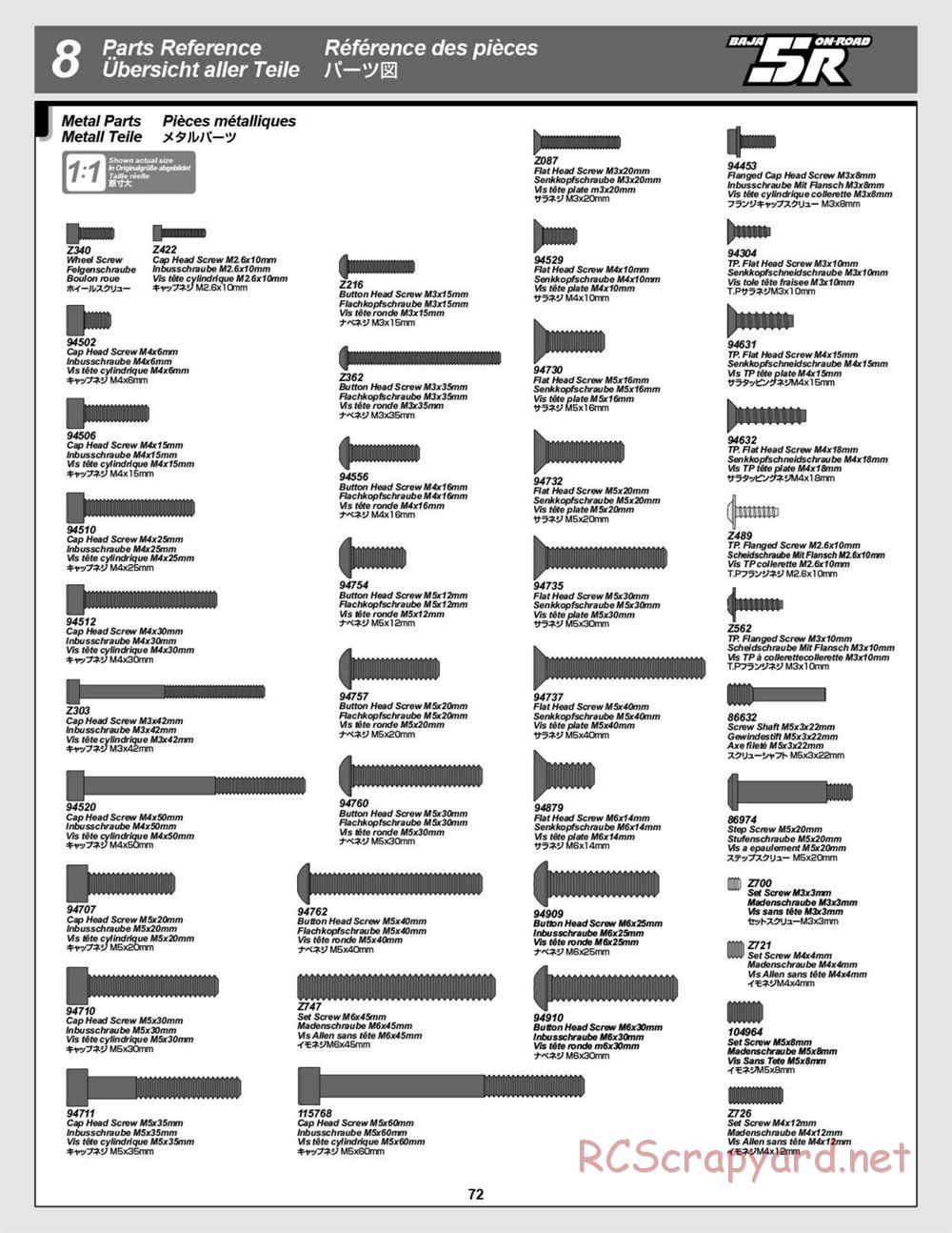 HPI - Baja 5R - Manual - Page 72