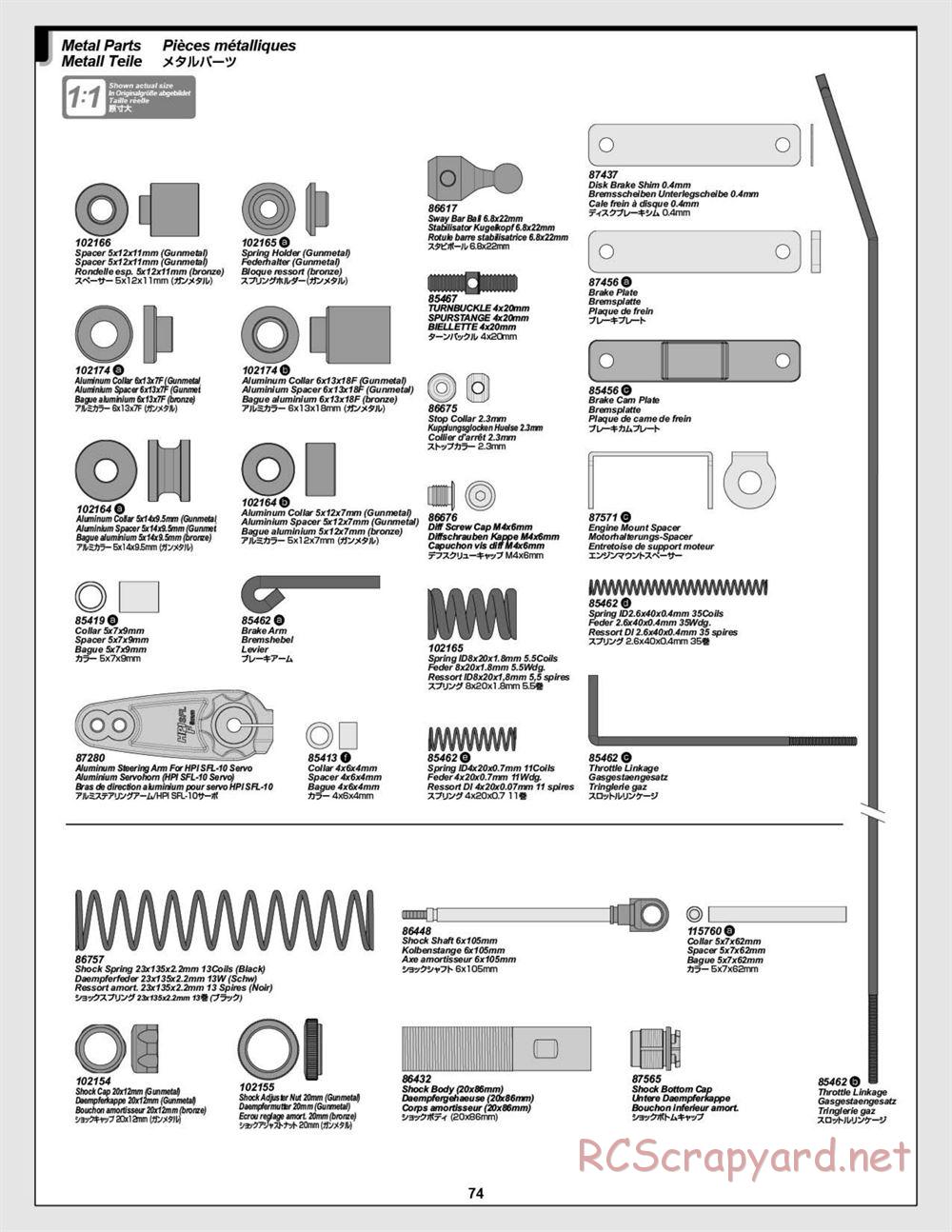 HPI - Baja 5R - Manual - Page 74