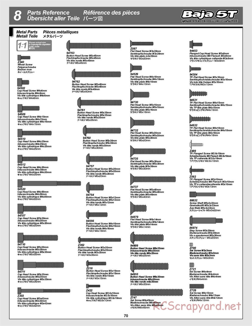 HPI - Baja 5T - Manual - Page 70