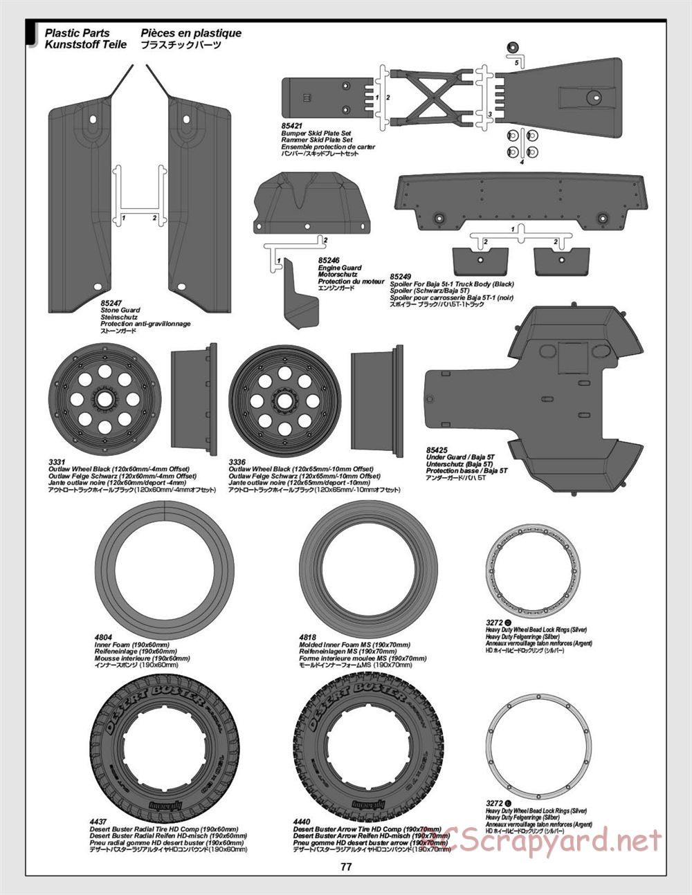 HPI - Baja 5T - Manual - Page 77