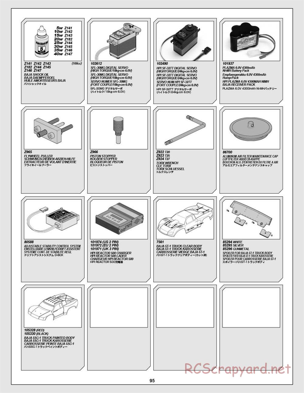 HPI - Baja 5T - Exploded View - Page 95