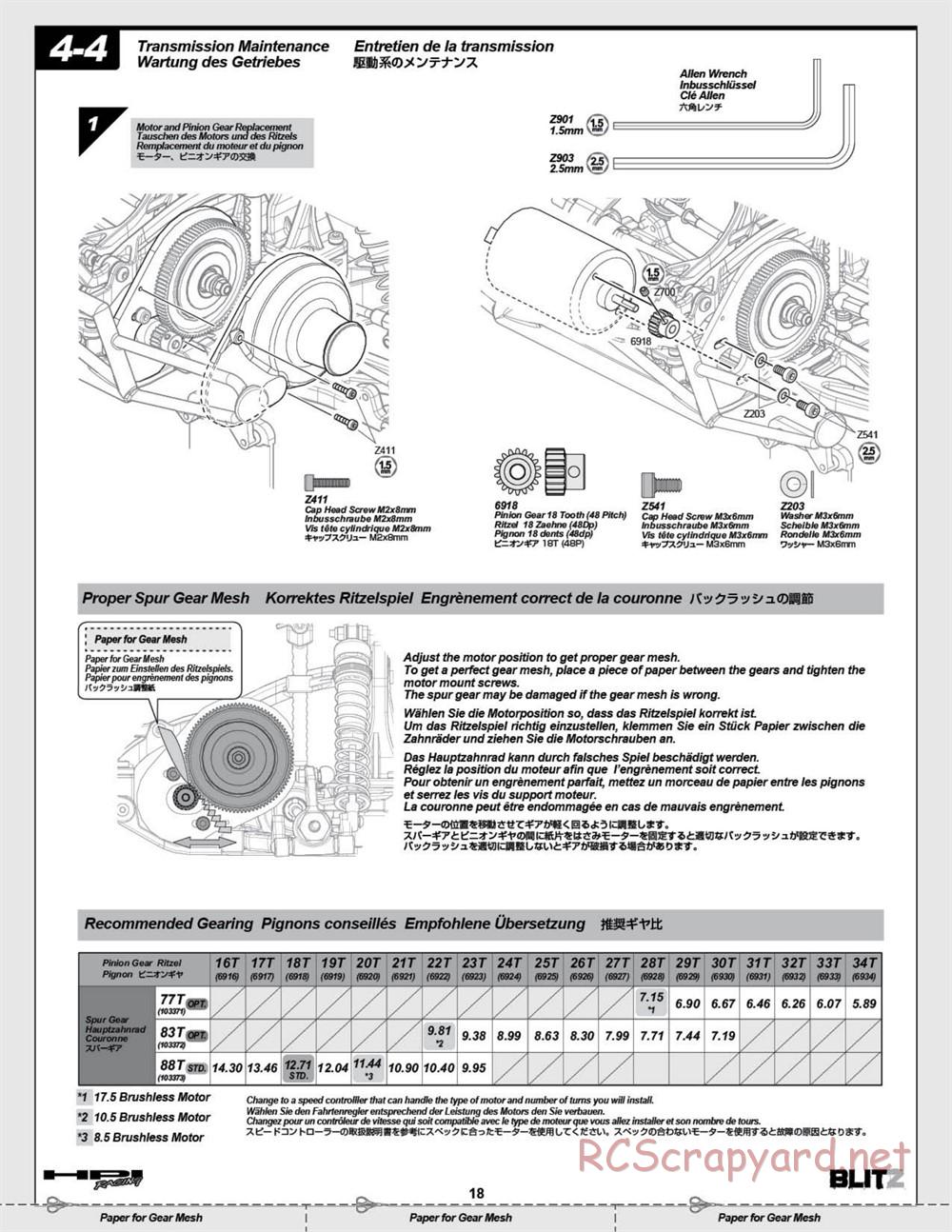 HPI - Blitz Art Series - Manual - Page 18