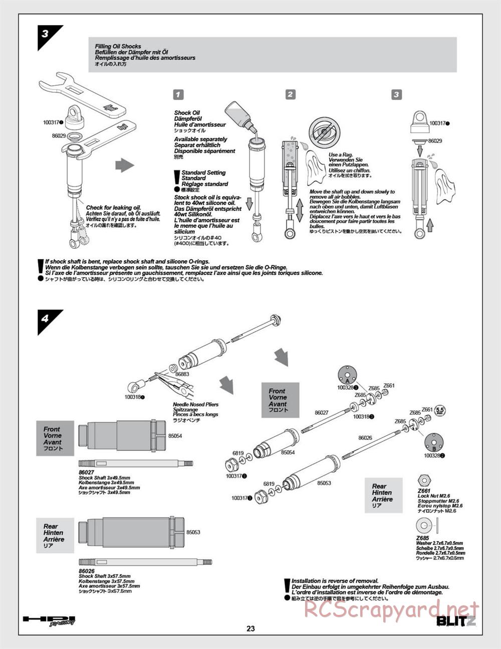 HPI - Blitz Art Series - Manual - Page 23