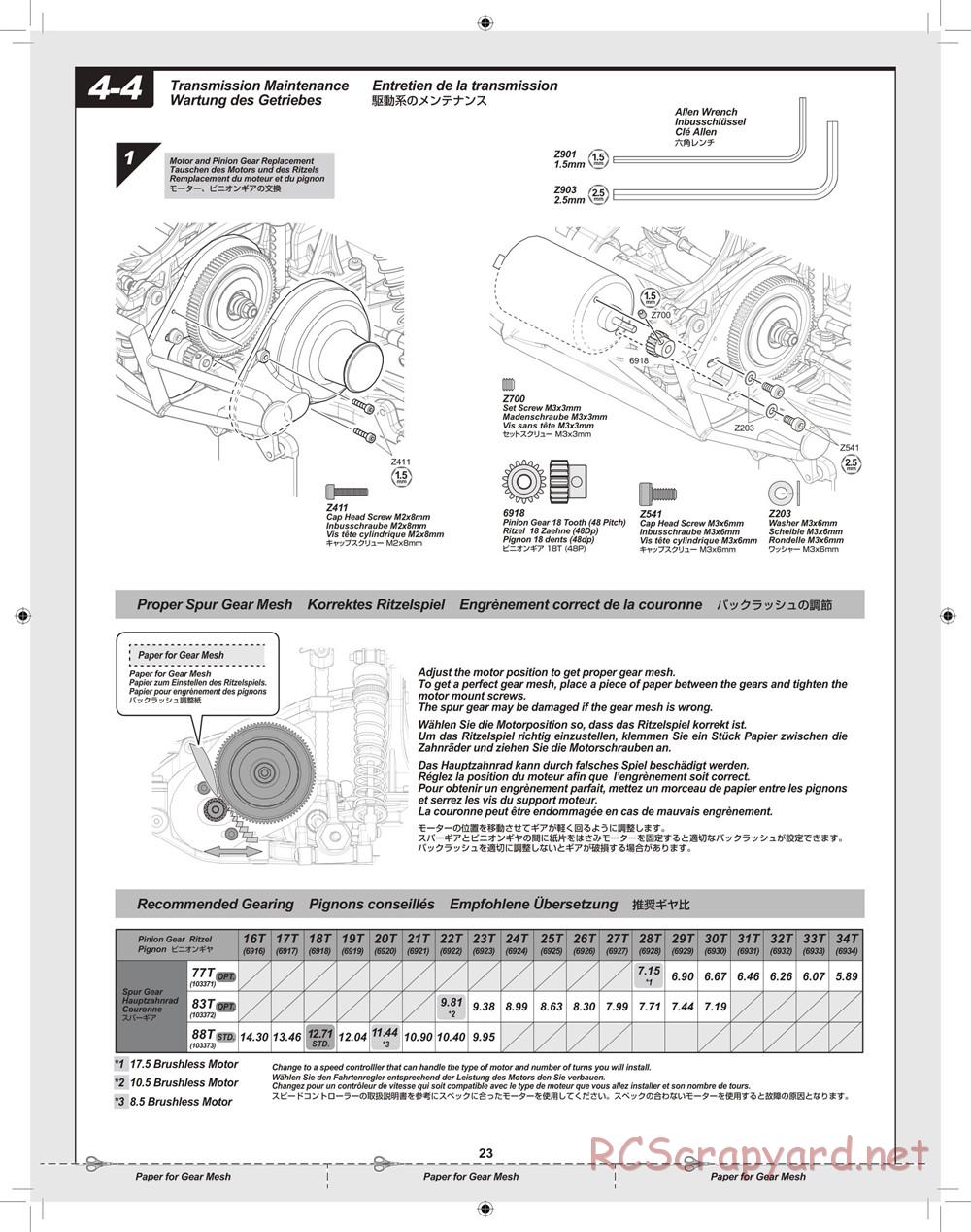 HPI - Blitz Waterproof - Manual - Page 23