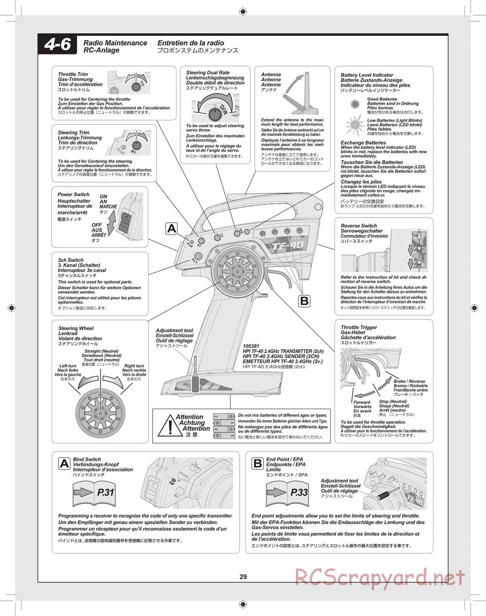 HPI - Blitz Waterproof - Manual - Page 29