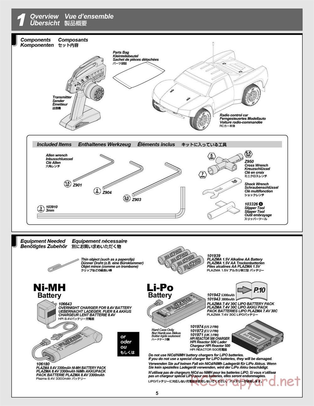 HPI - Blitz Flux - Manual - Page 5