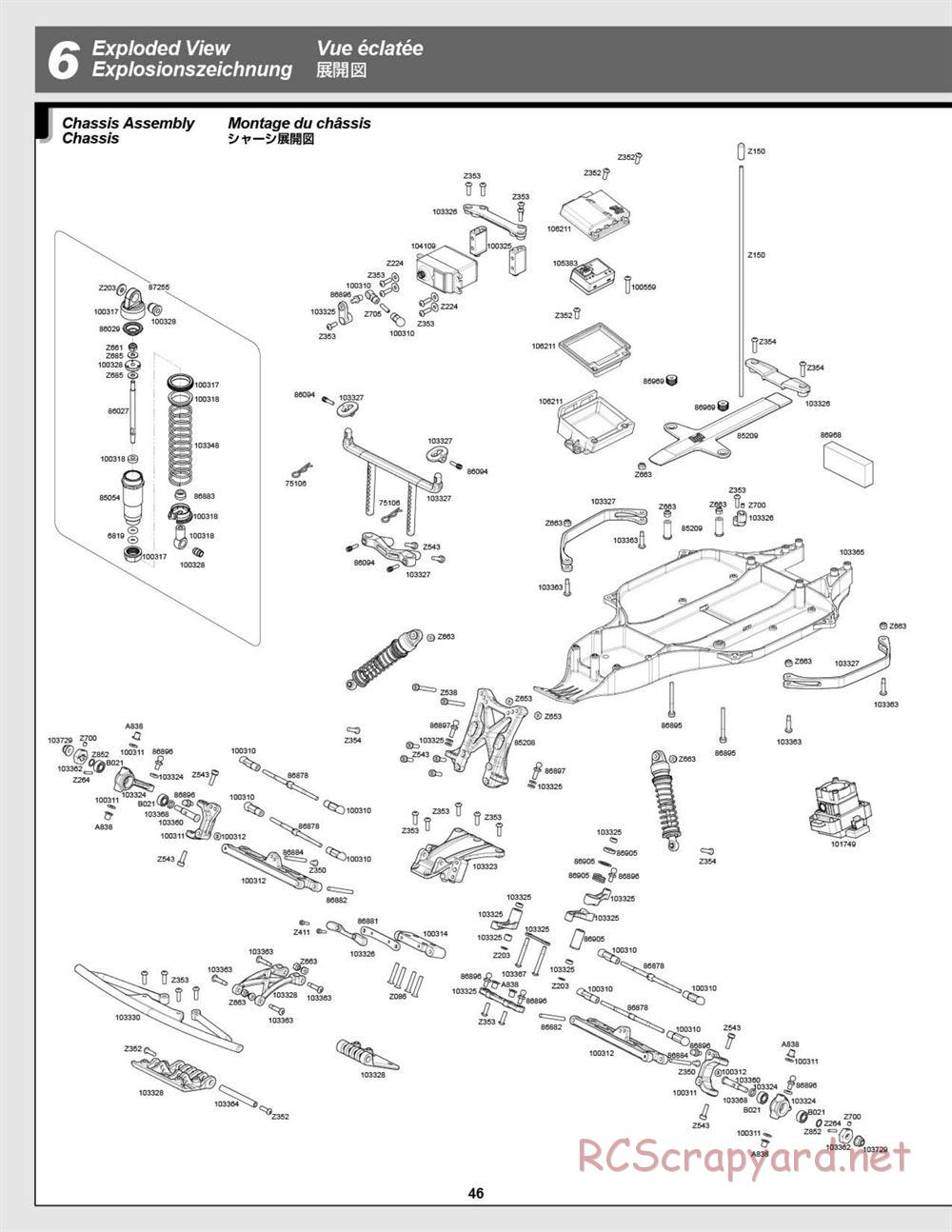 HPI - Blitz Flux - Exploded View - Page 46