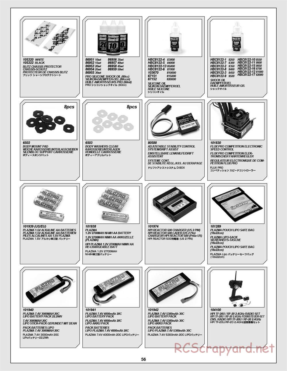 HPI - Blitz Flux - Manual - Page 56