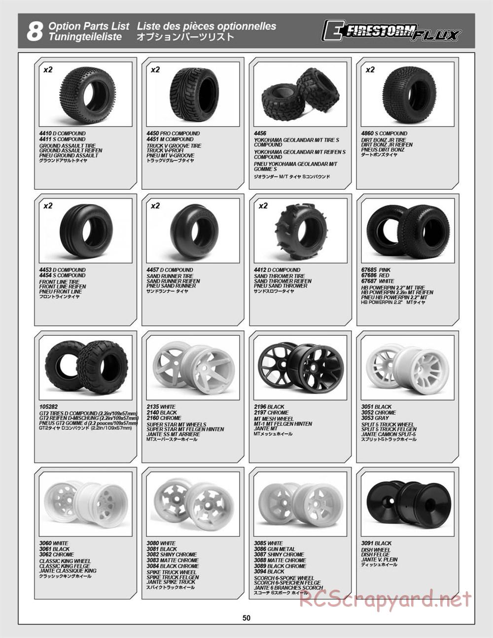 HPI - E-Firestorm 10T Flux - Exploded View - Page 50