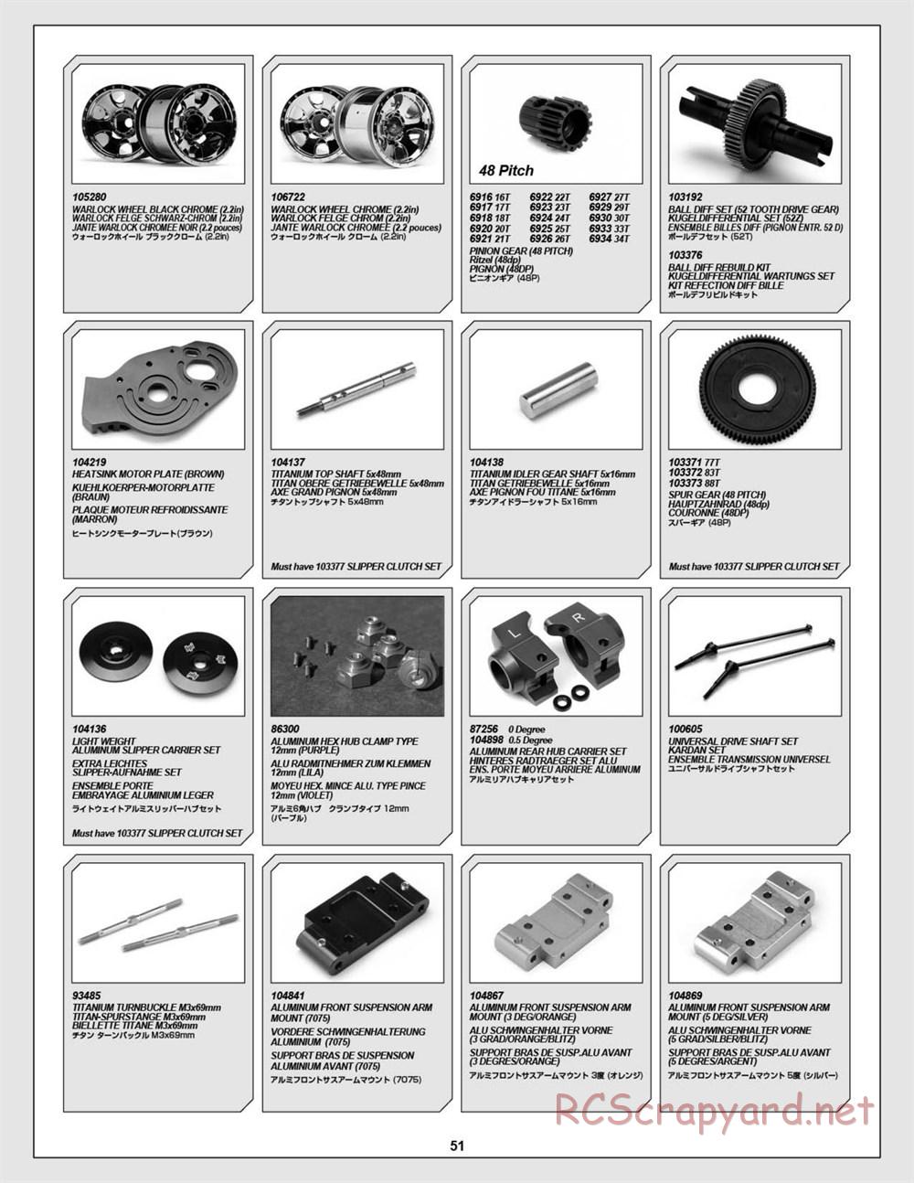 HPI - E-Firestorm 10T Flux - Exploded View - Page 51