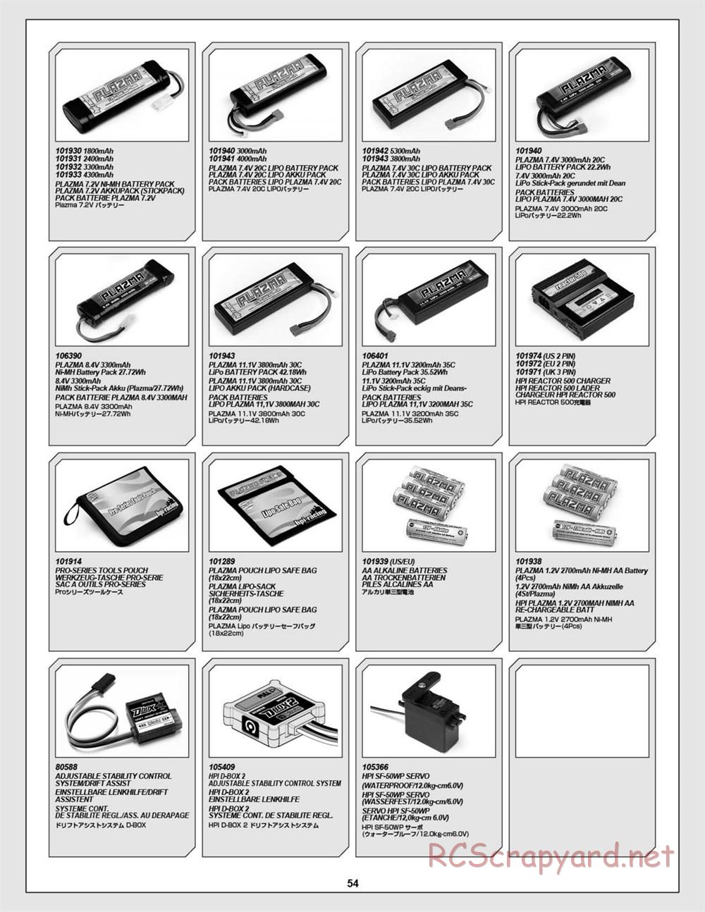 HPI - E-Firestorm 10T Flux - Exploded View - Page 54