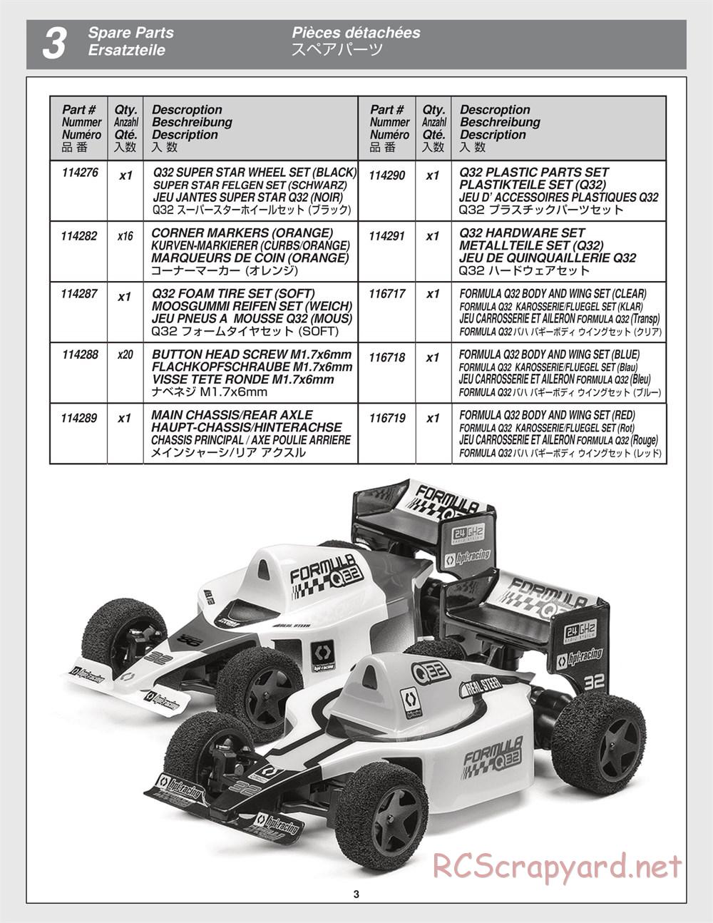 HPI - Formula Q32 - Manual - Page 3