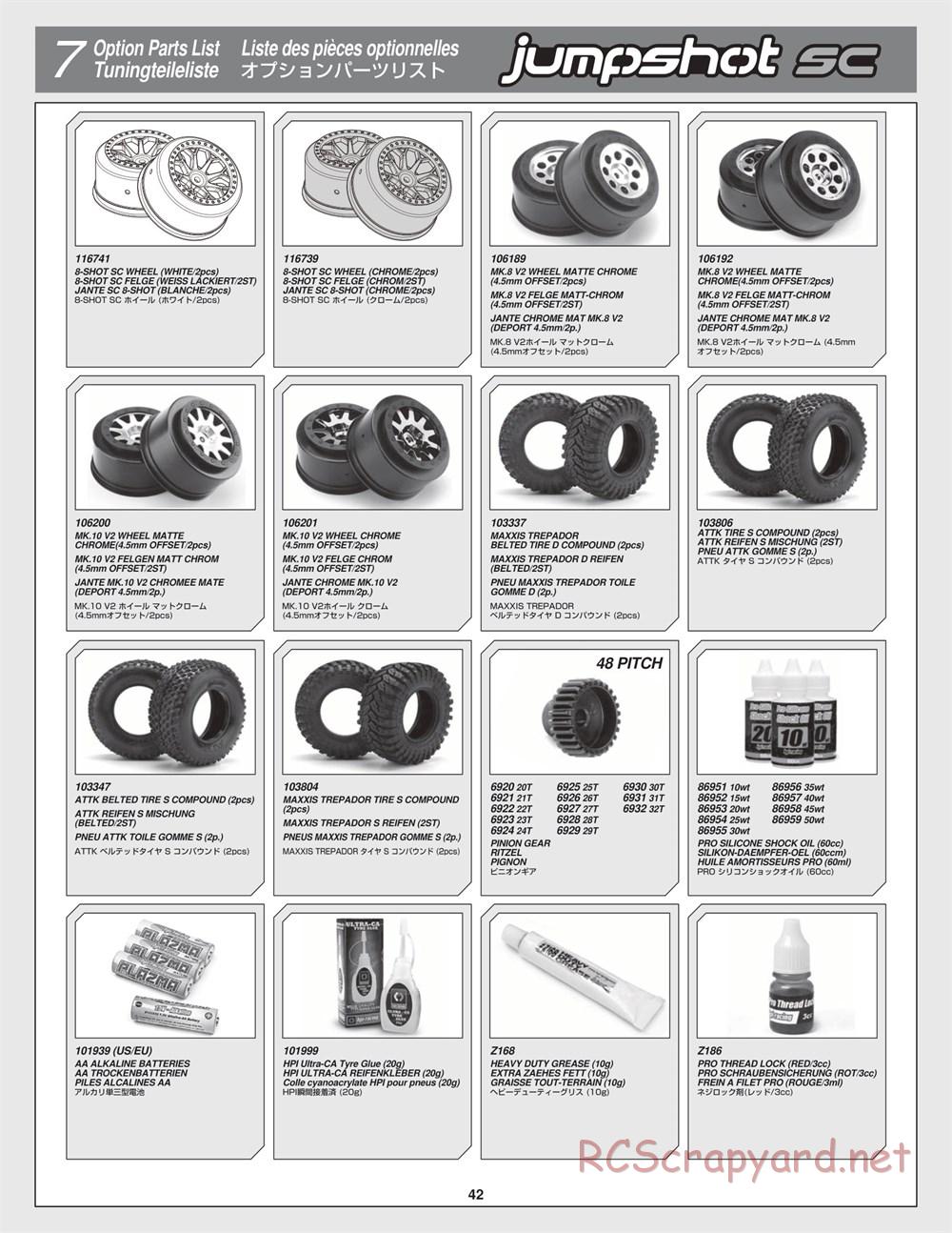 HPI - Jumpshot SC - Exploded View - Page 42