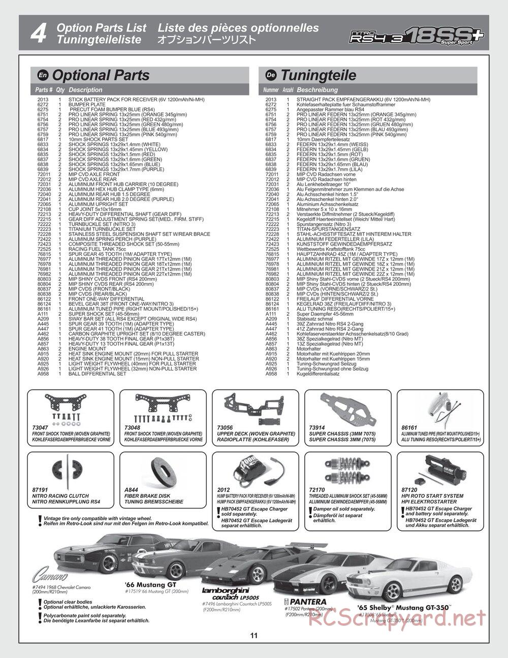 HPI - Nitro RS4 3 18SS+ - Update - Page 11