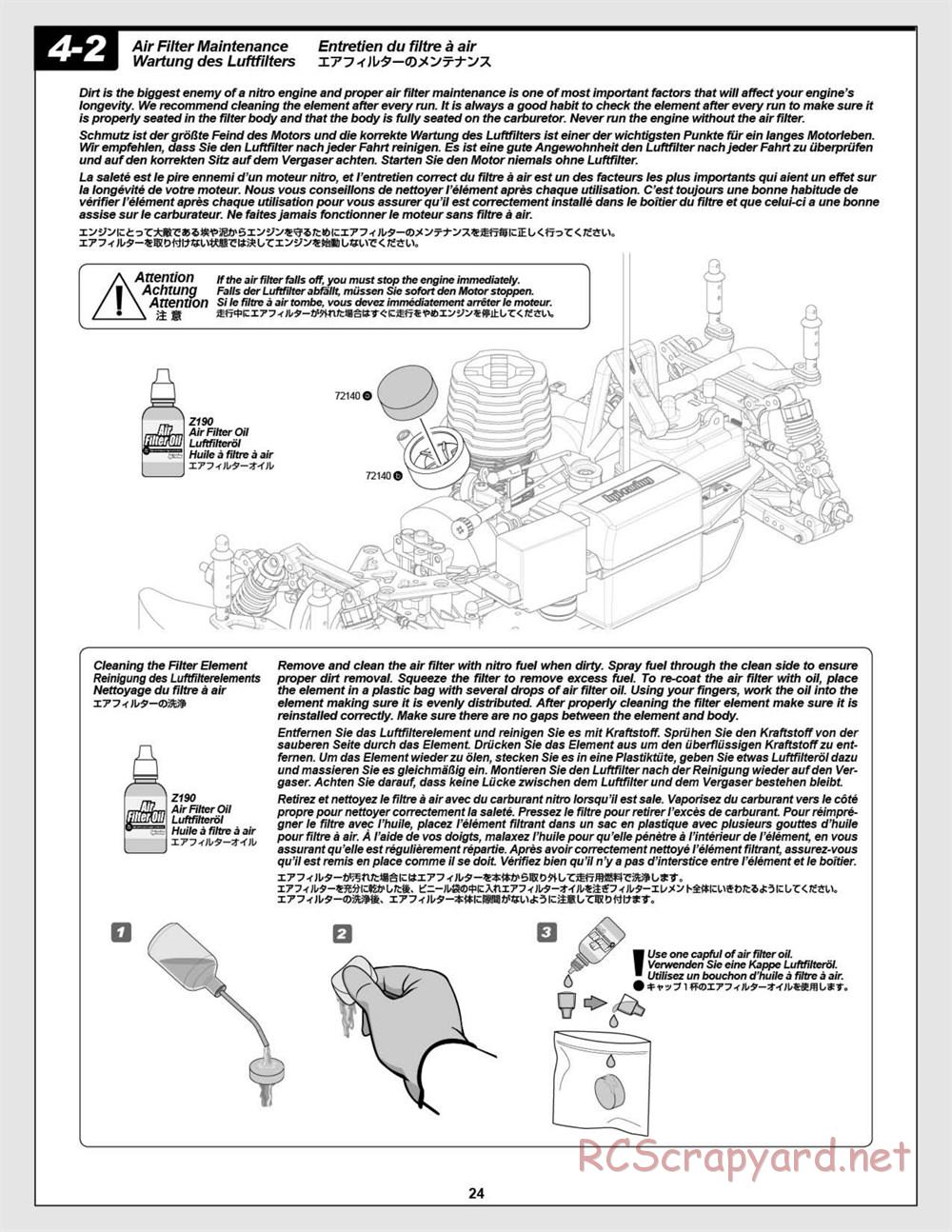 HPI - Nitro RS4 3 Drift - Manual - Page 24