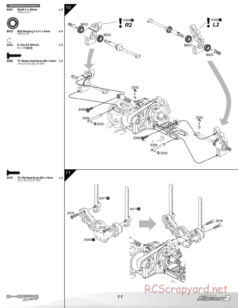 HPI - Nitro RS4 Racer 2 Chassis - Manual - Page 11