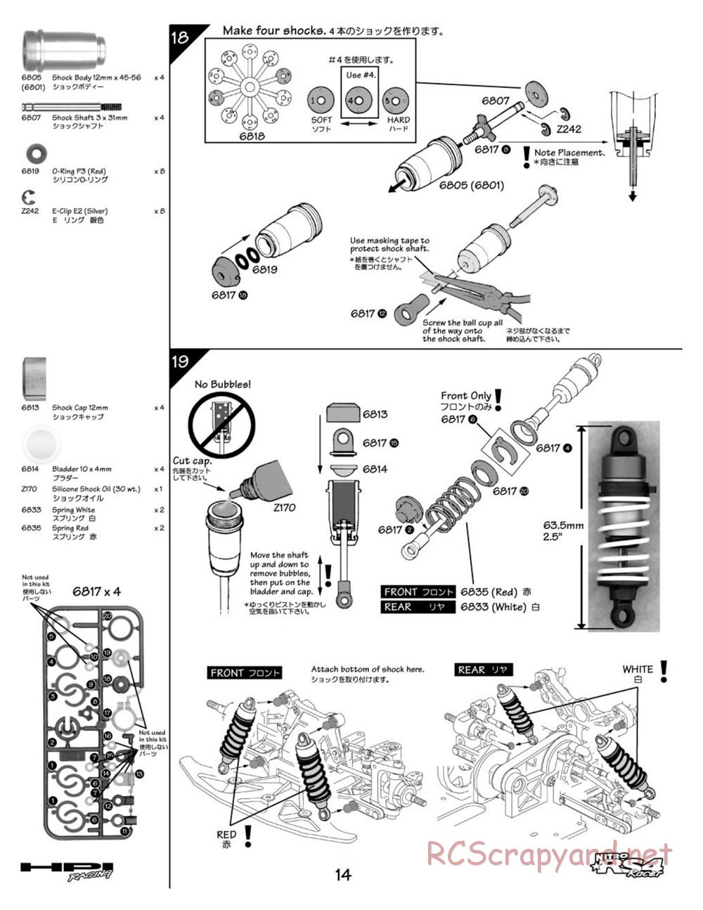 HPI - Nitro RS4 Racer Chassis - Manual - Page 14