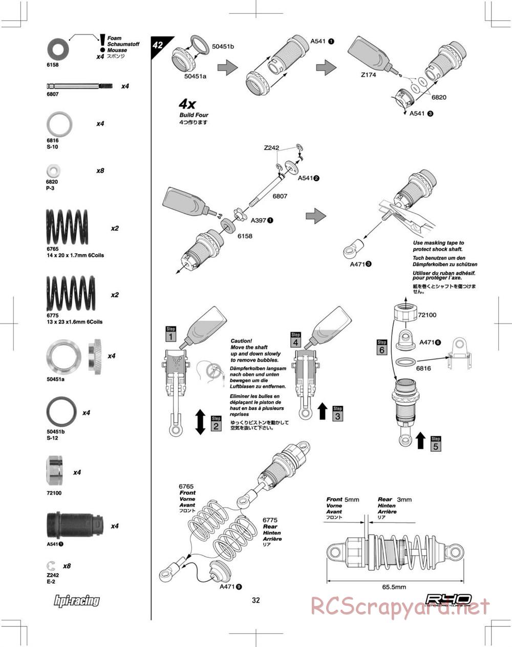 HPI - R40 Nitro Touring Car - Manual - Page 32