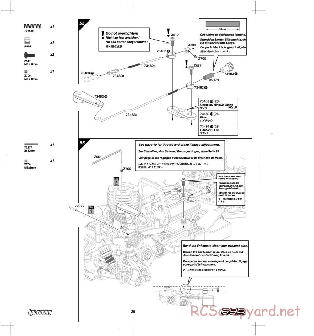 HPI - R40 Nitro Touring Car - Manual - Page 39