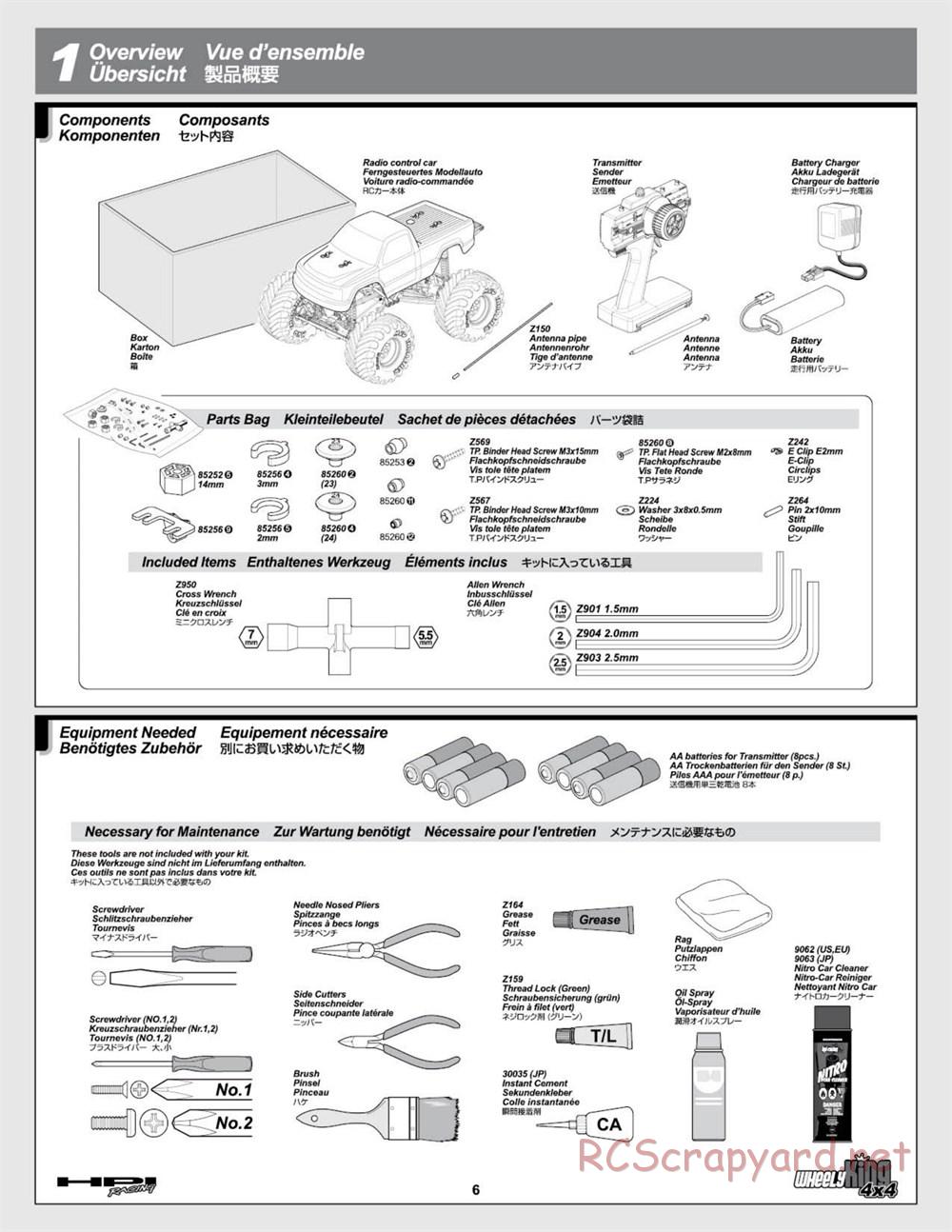 HPI - Wheely King 4x4 (2007) - Manual - Page 6