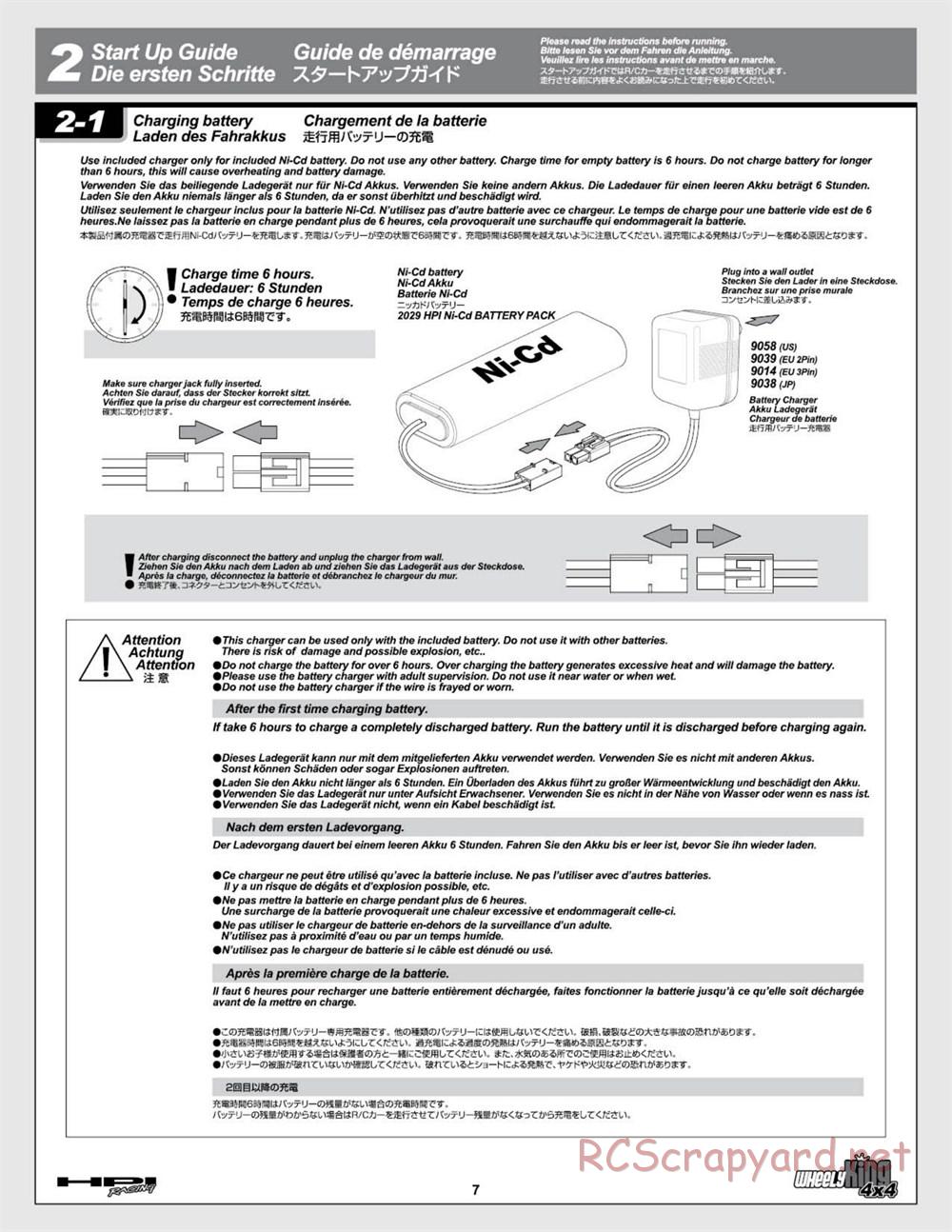 HPI - Wheely King 4x4 (2007) - Manual - Page 7