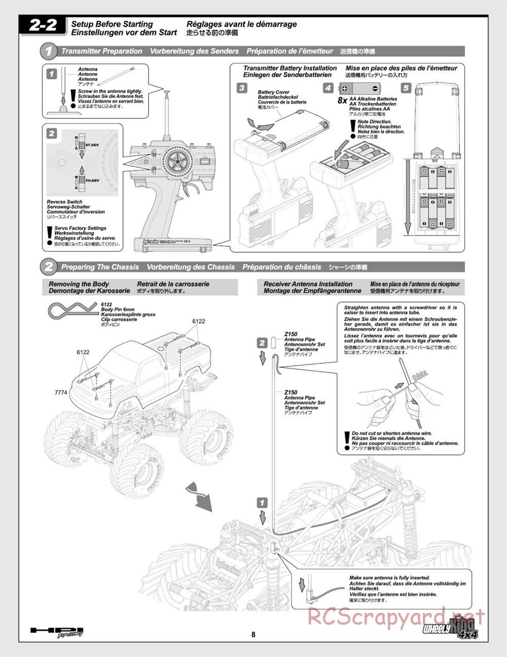 HPI - Wheely King 4x4 (2007) - Manual - Page 8