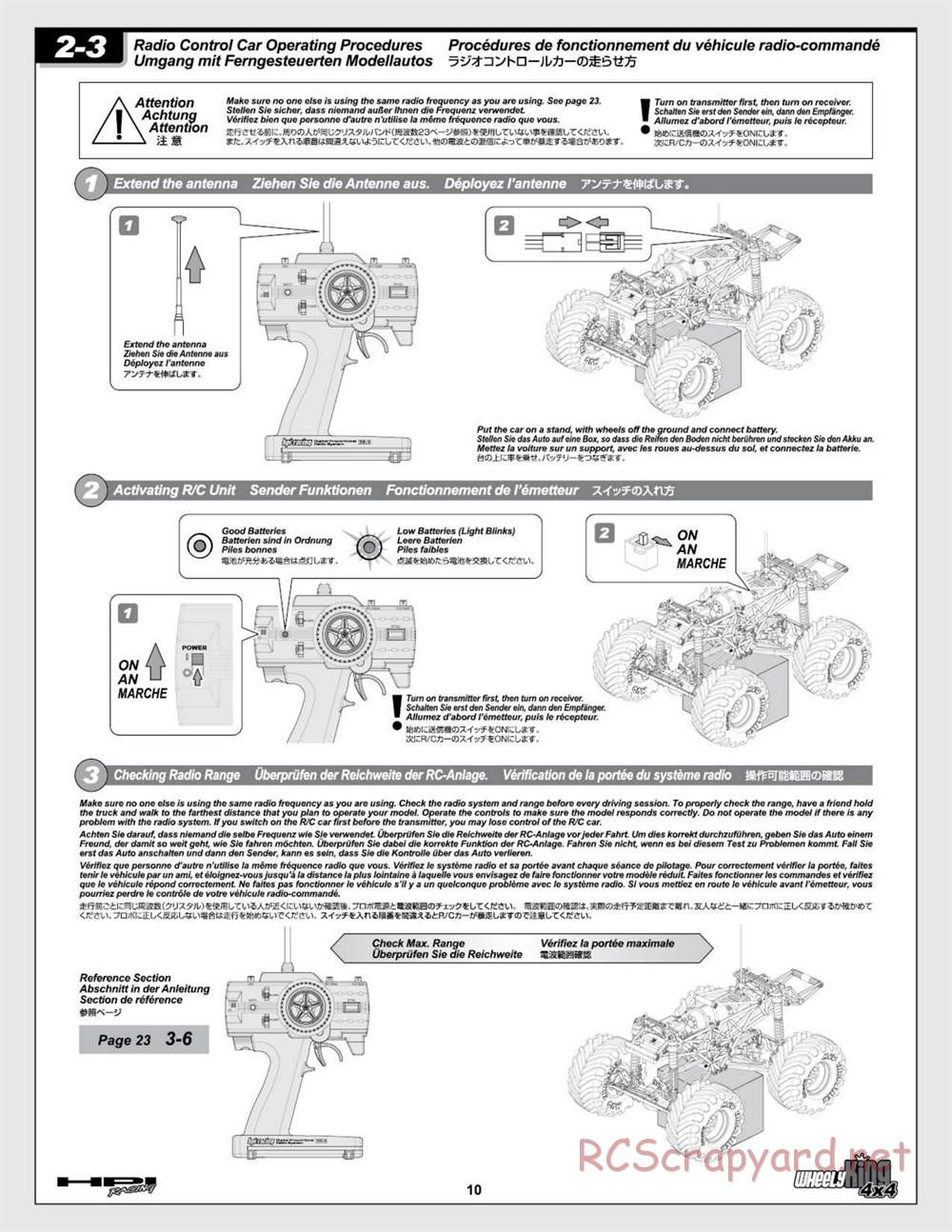 HPI - Wheely King 4x4 (2007) - Manual - Page 10