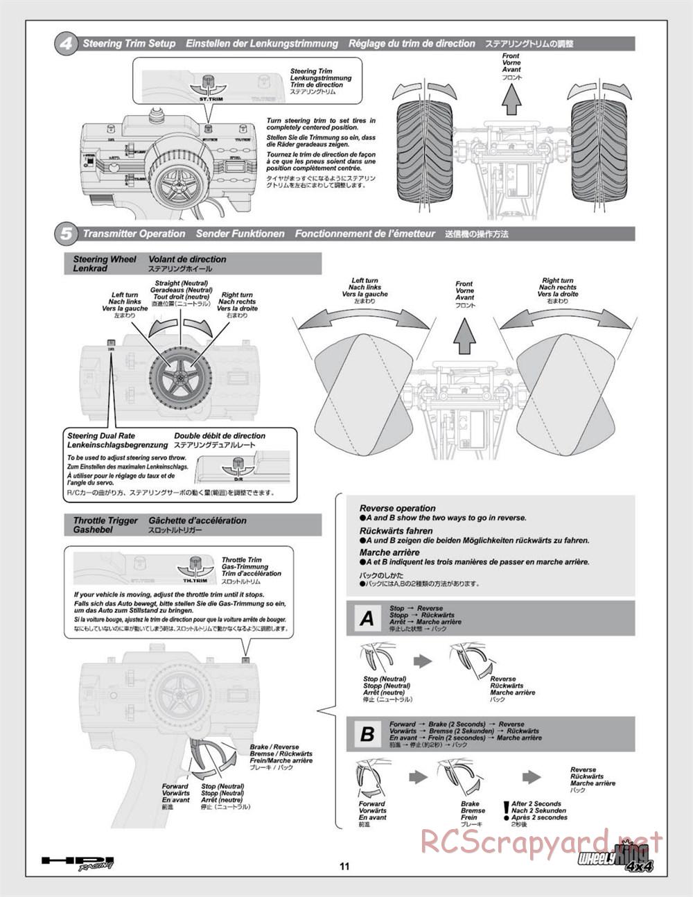 HPI - Wheely King 4x4 (2007) - Manual - Page 11