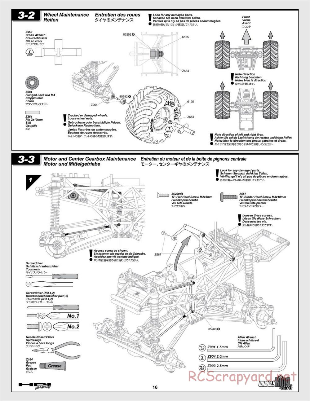 HPI - Wheely King 4x4 (2007) - Manual - Page 16