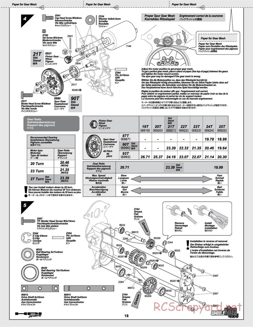 HPI - Wheely King 4x4 (2007) - Manual - Page 18