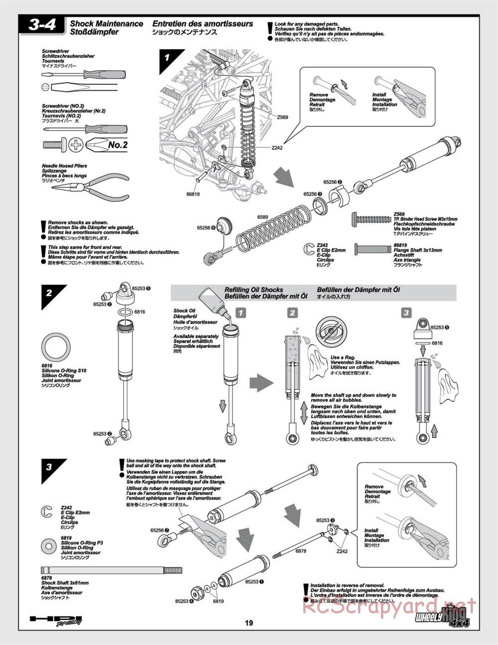 HPI - Wheely King 4x4 (2007) - Manual - Page 19