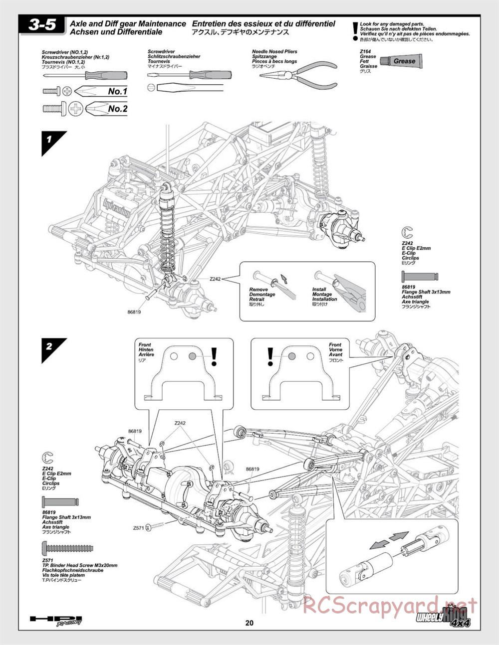 HPI - Wheely King 4x4 (2007) - Manual - Page 20