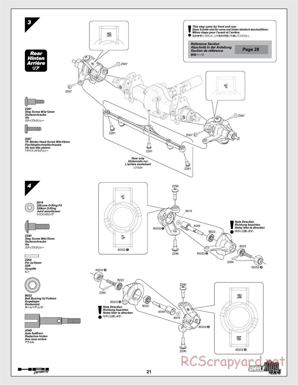 HPI - Wheely King 4x4 (2007) - Manual - Page 21