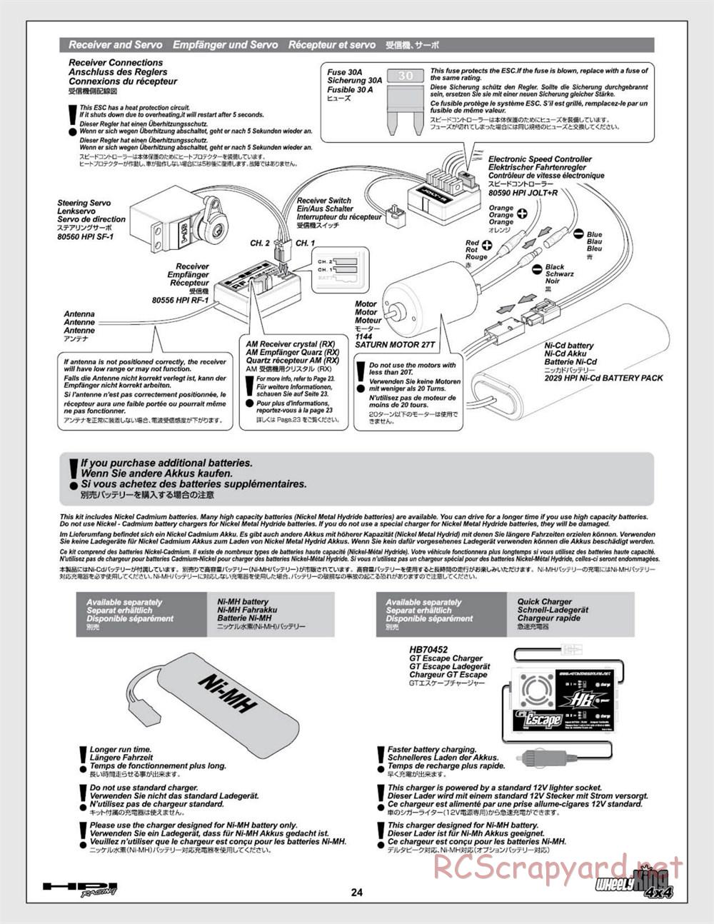 HPI - Wheely King 4x4 (2007) - Manual - Page 24