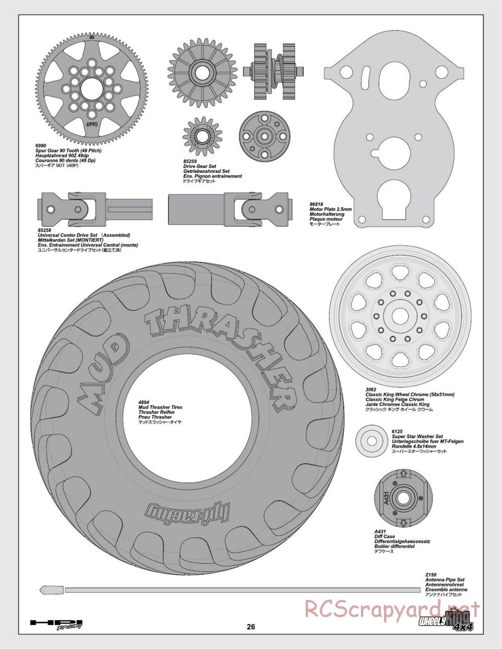 HPI - Wheely King 4x4 (2007) - Exploded View - Page 26