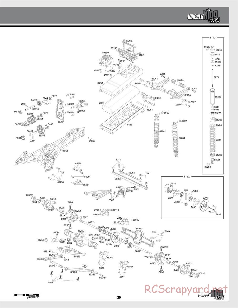 HPI - Wheely King 4x4 (2007) - Exploded View - Page 29