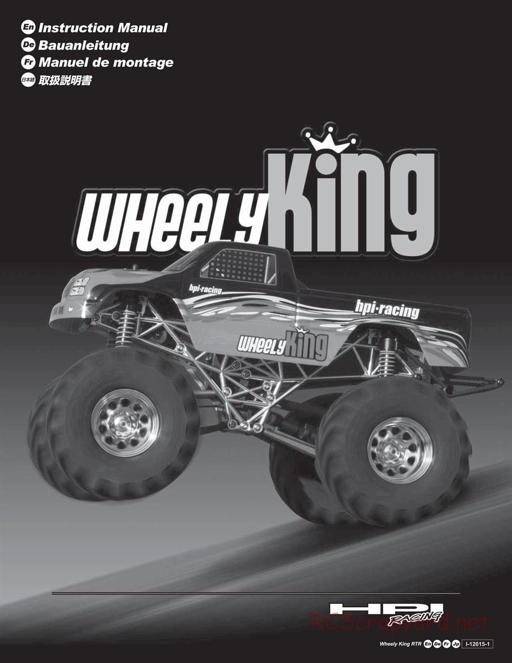 HPI - Wheely King - Manual - Page 1