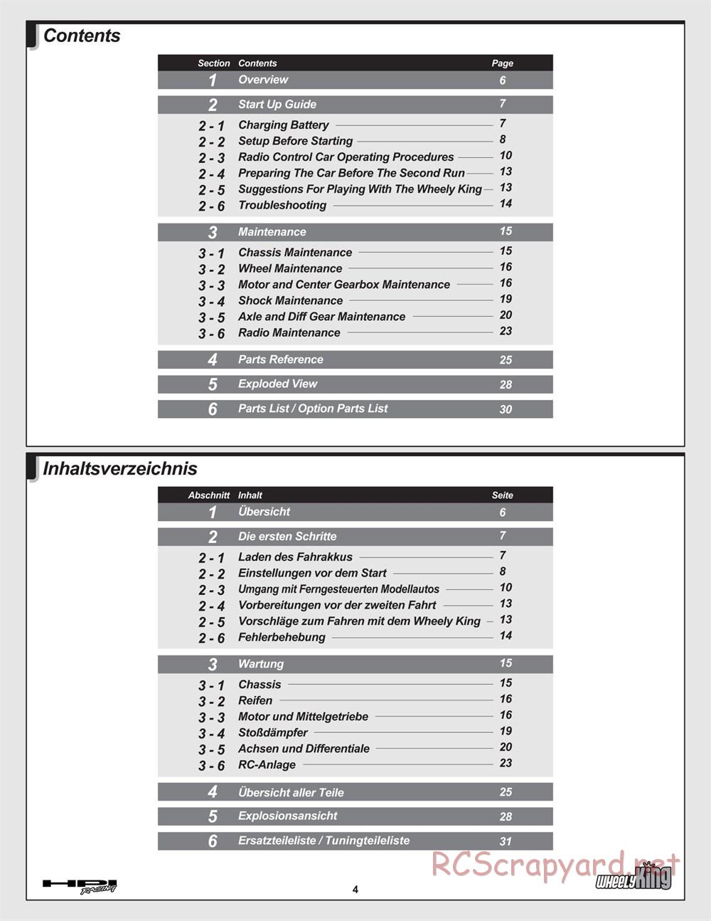 HPI - Wheely King - Manual - Page 4