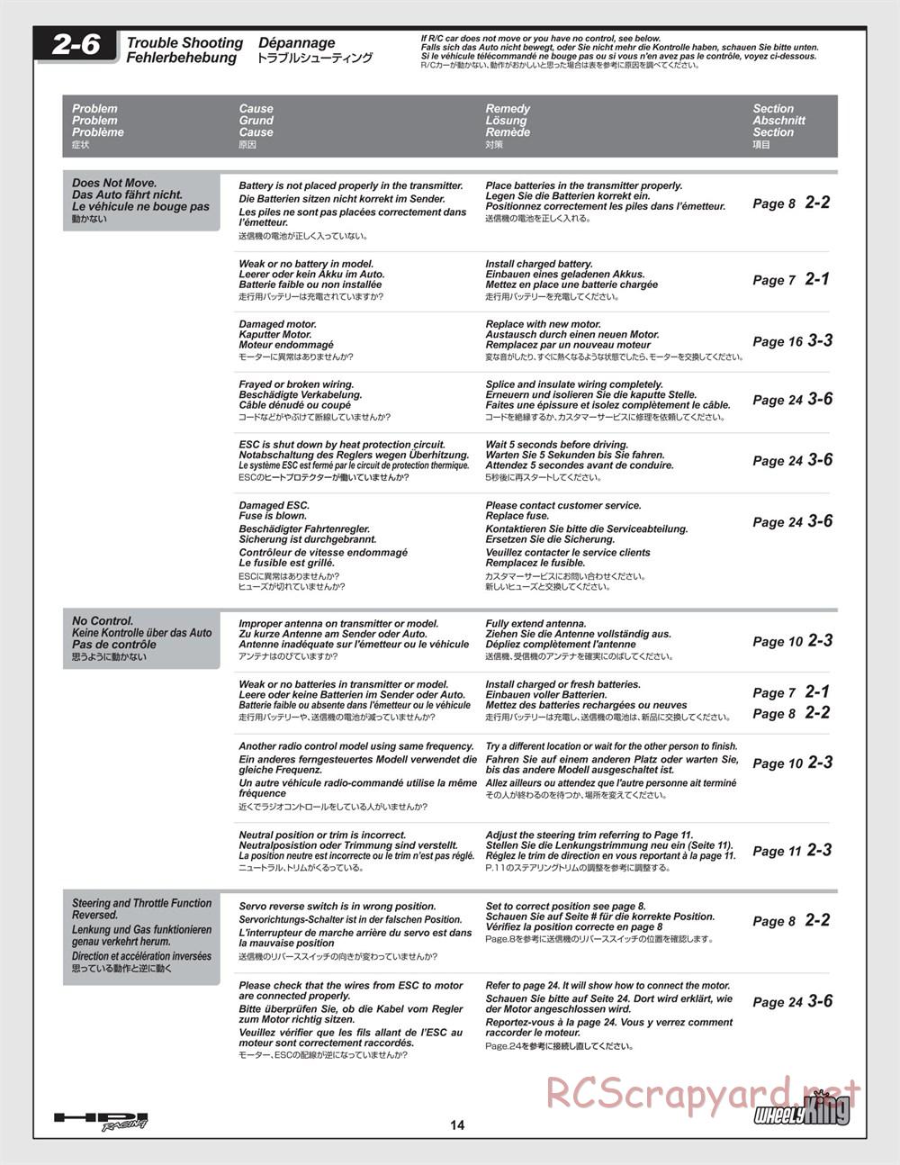 HPI - Wheely King - Manual - Page 14