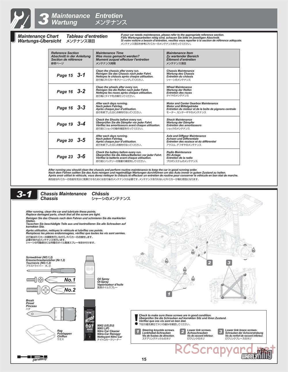 HPI - Wheely King - Manual - Page 15