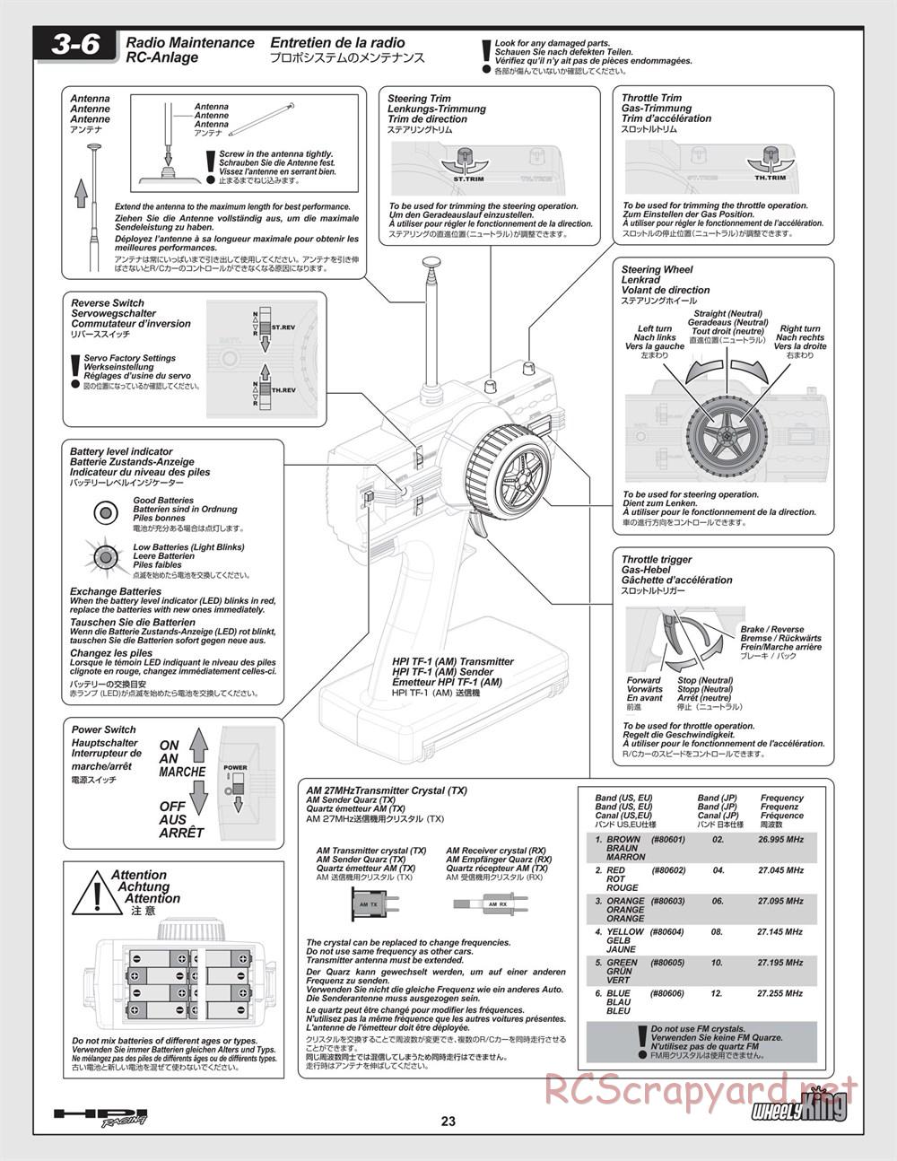 HPI - Wheely King - Manual - Page 23