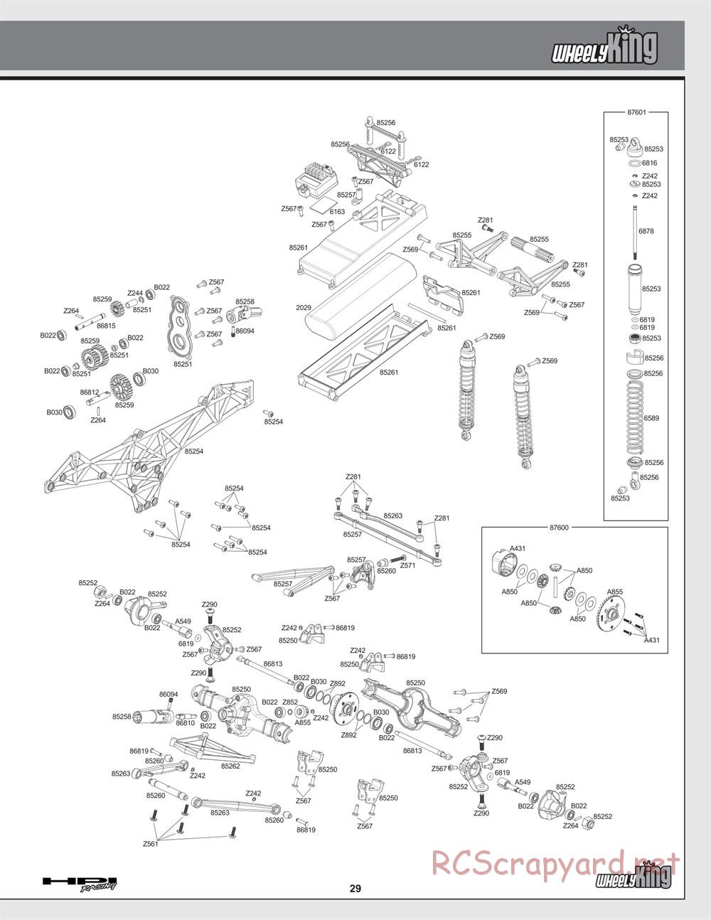 HPI - Wheely King - Exploded View - Page 29