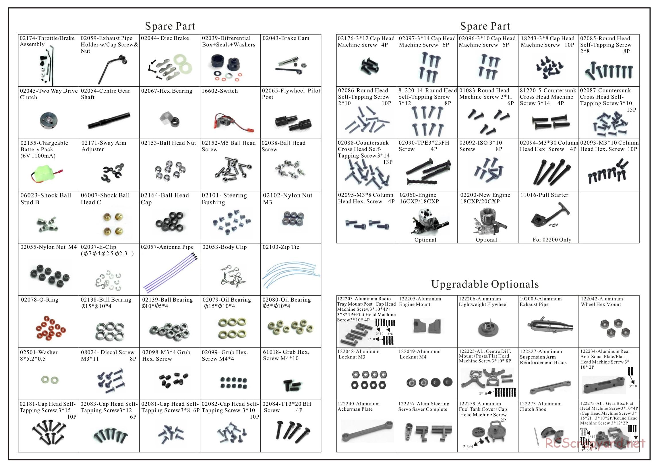 HSP Racing - 1/10 Nitro Buggy - Parts List - Page 2