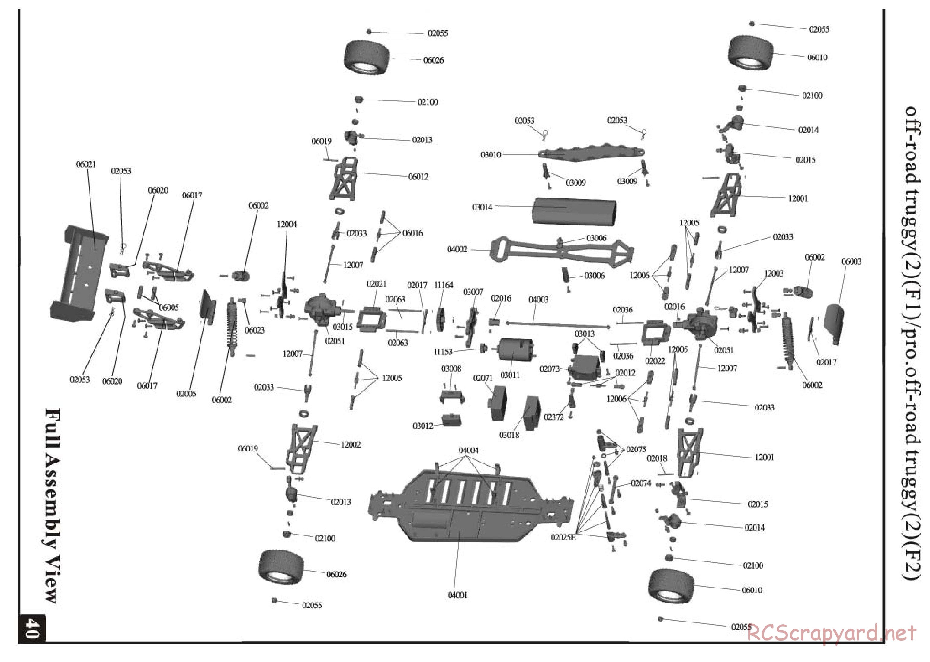 HSP Racing - Tribeshead-2 - 94124N / 94124PRO - Exploded View - Page 1