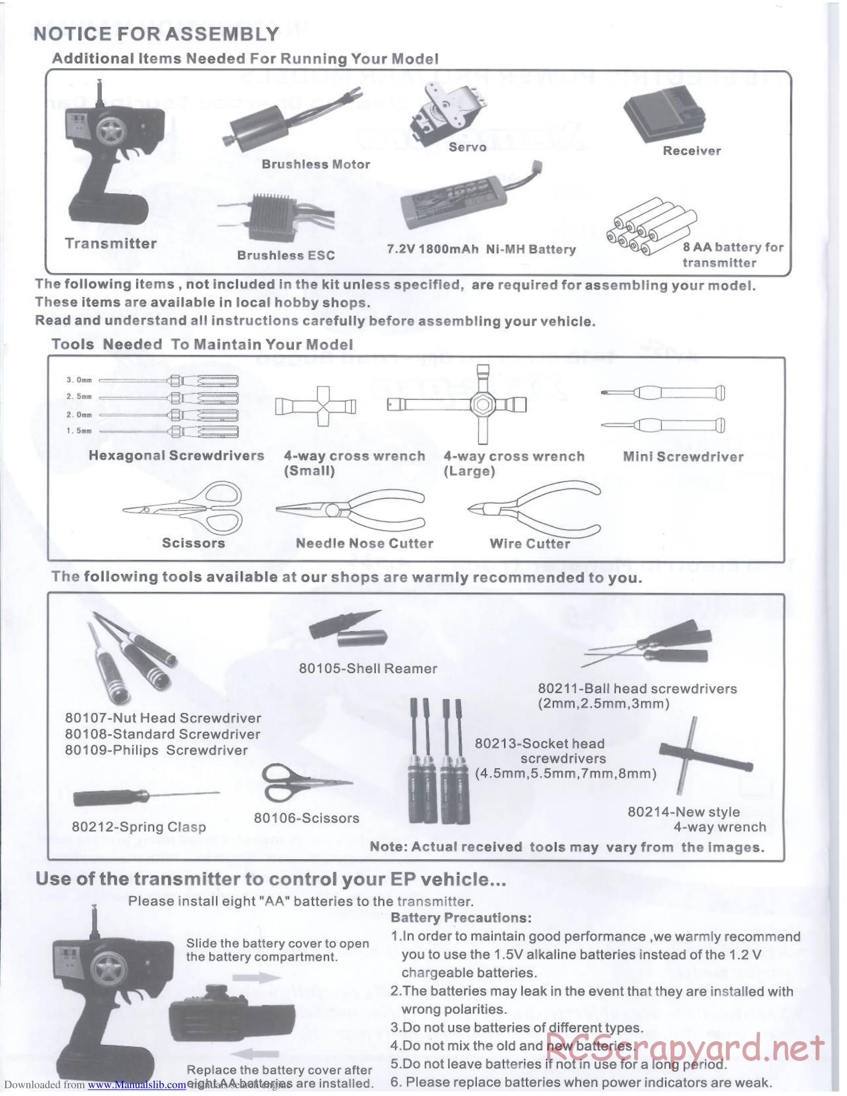 HSP Racing - Xeme-Pro - 94103PRO - Manual - Page 2