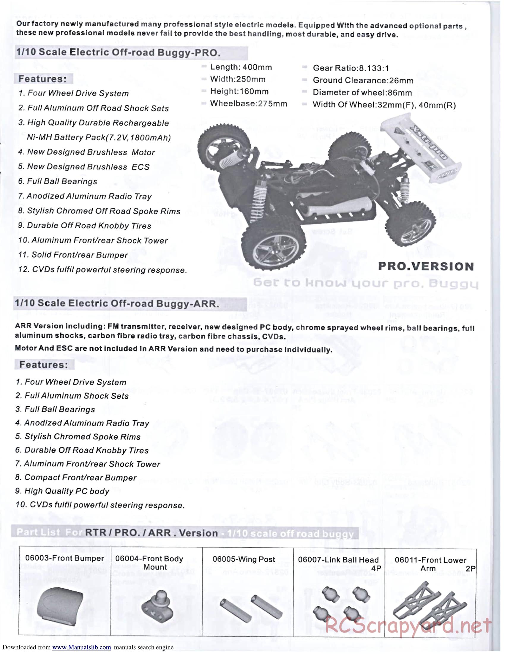 HSP Racing - Xeme-Pro - 94103PRO - Manual - Page 11