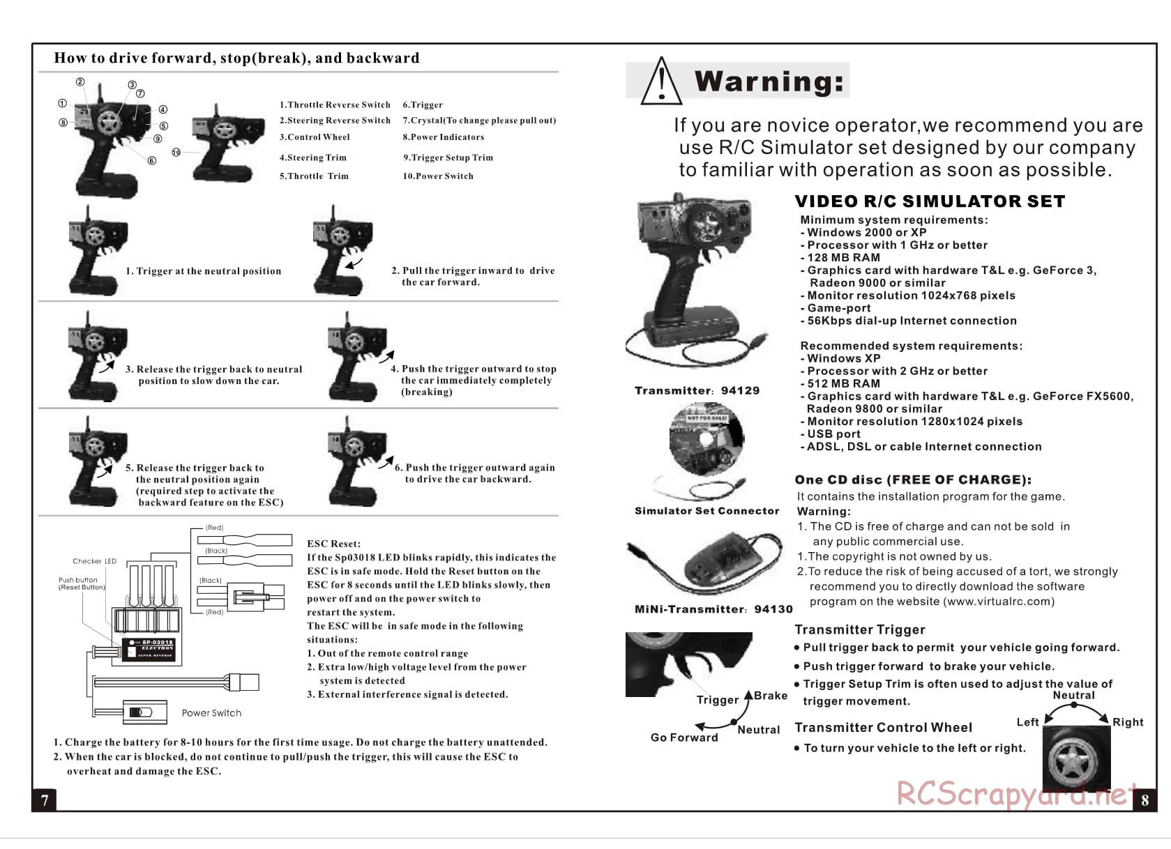 HSP / Redcat Racing - 1/10 Scale Electric - Manual - Page 5