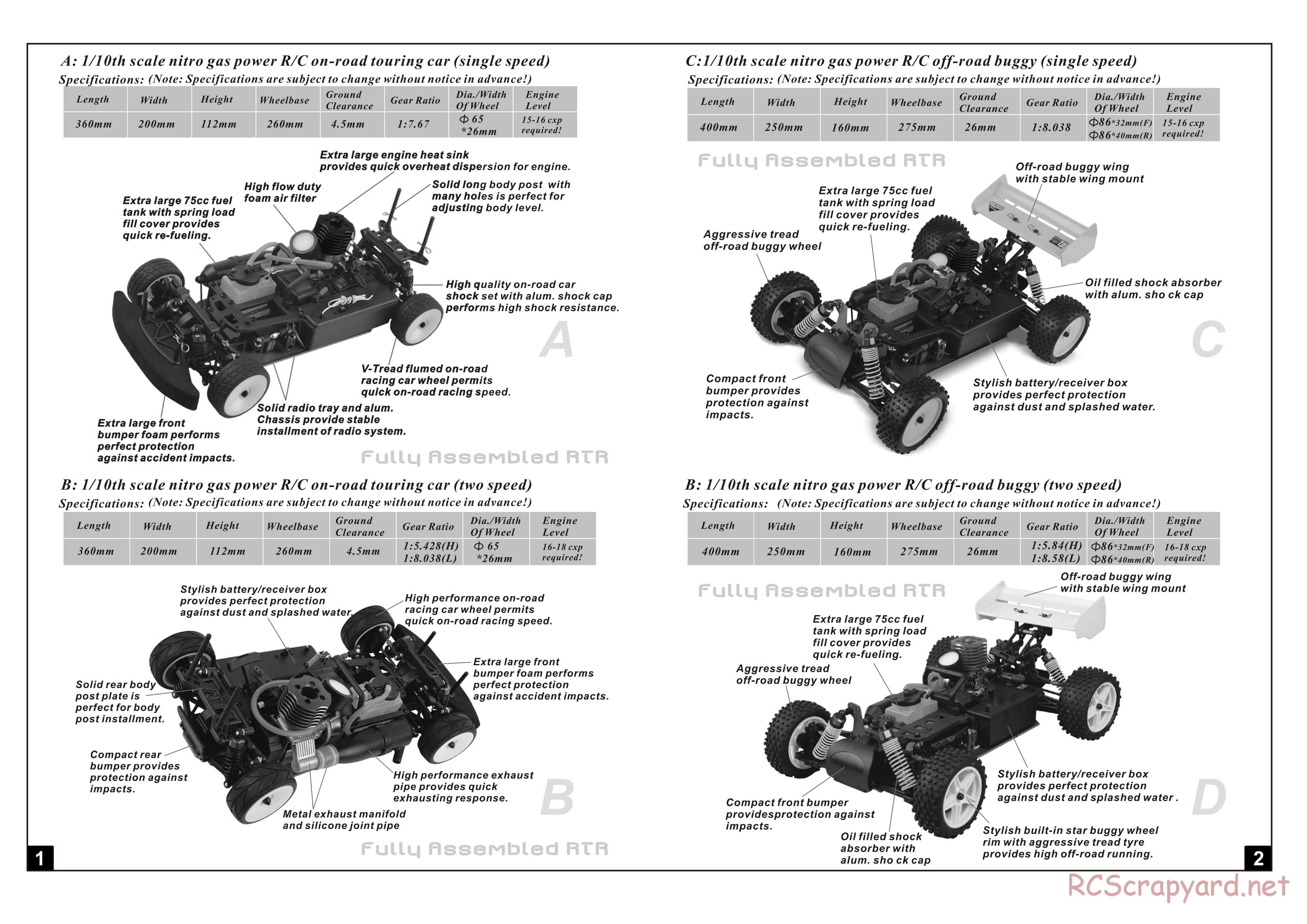 HSP Racing - Pacesetter - 94101 - Manual - Page 2